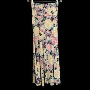 LuLaRoe Maxi Floral Print Slinky Skirt